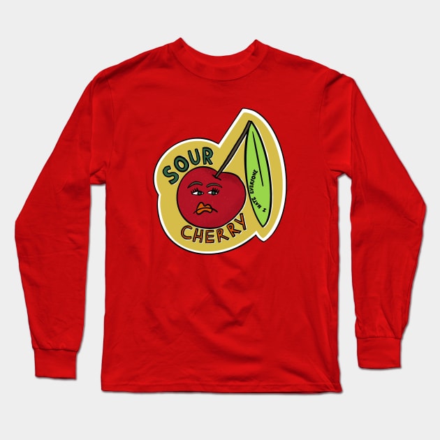 Sour Cherry Long Sleeve T-Shirt by Katsillustration